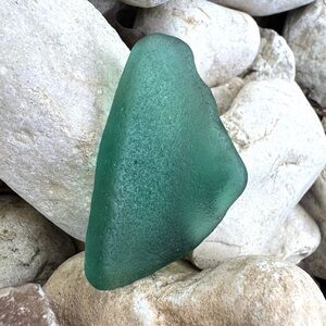 🌊 OCEAN TUMBLED TEAL BLUE GREEN LARGE SEA GLASS PIECE 🌊
